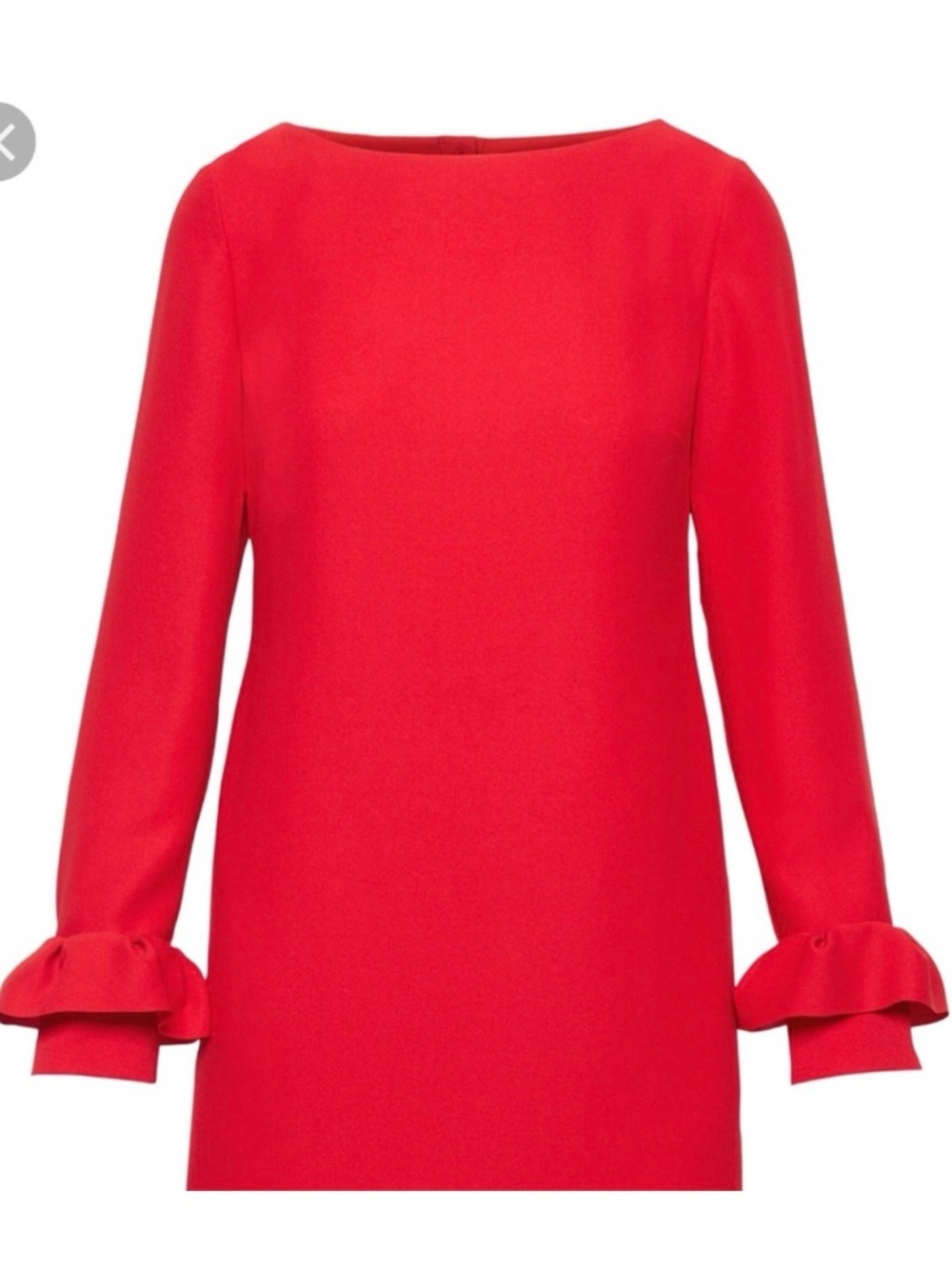 Banana Republic Red Mini Shift Dress with Ruffle Cuffs